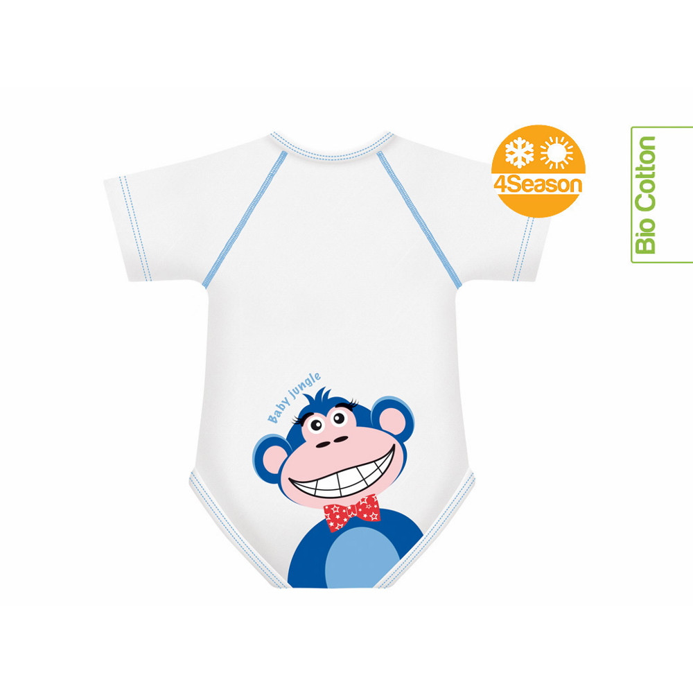 J Bimbi kombidressz 0-36 hó biopamut 4 Seasons Jungle Monkey 10853 – babatermék