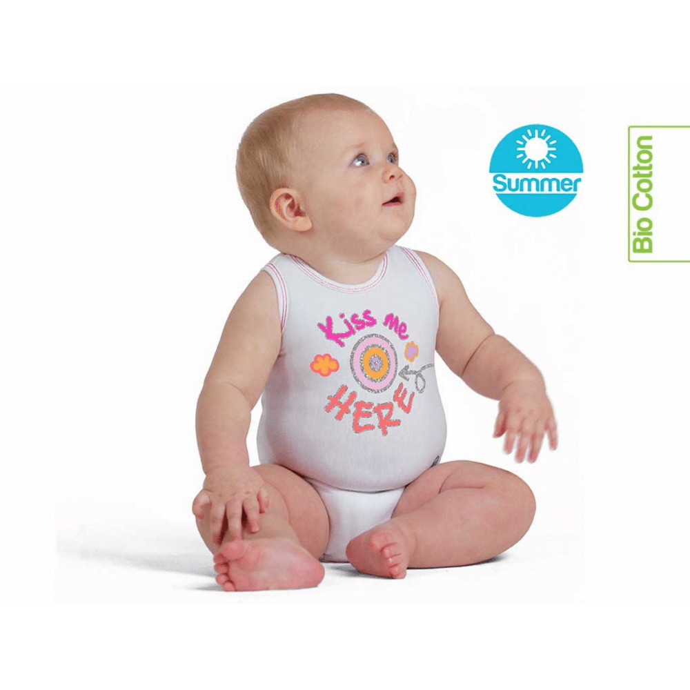 J Bimbi kombidressz 0-36 hó biopamut Summer Kiss me Here 10990 – babatermék