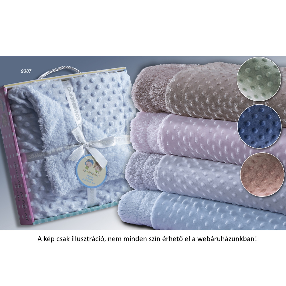Gamberritos takaró plüss/sherpa 80x110cm púderszín 9387 – babatermék