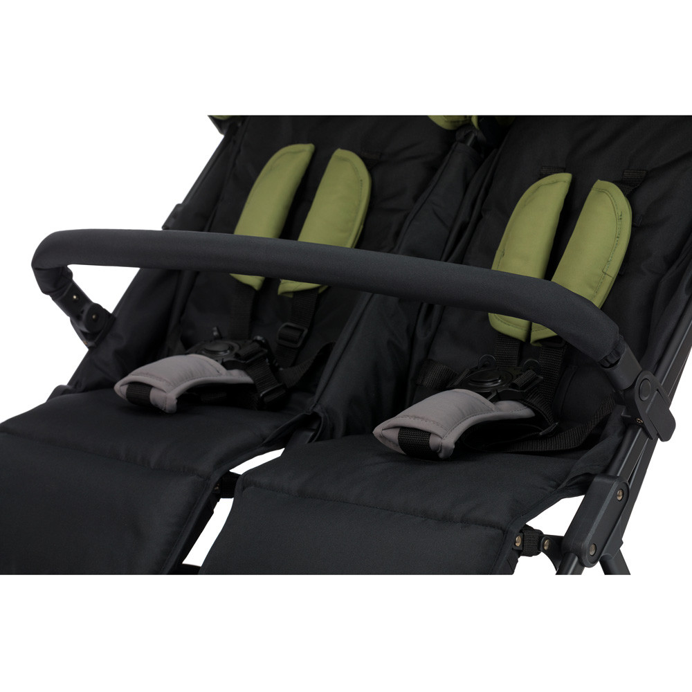 Fill Twin ikerbabakocsi fekete-zöld YD209T – babakocsi