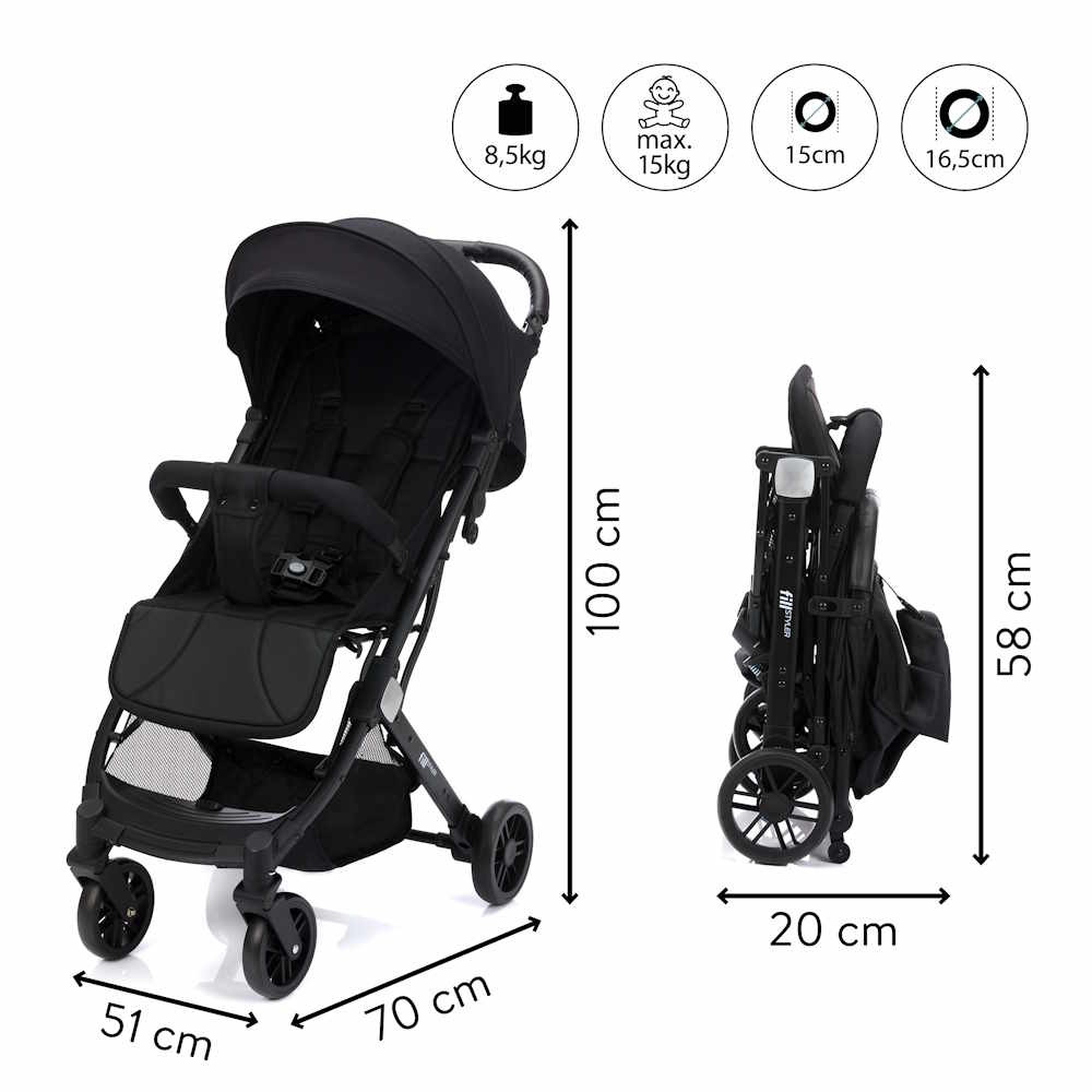 Fill sportbabakocsi Styler fekete AS700-06