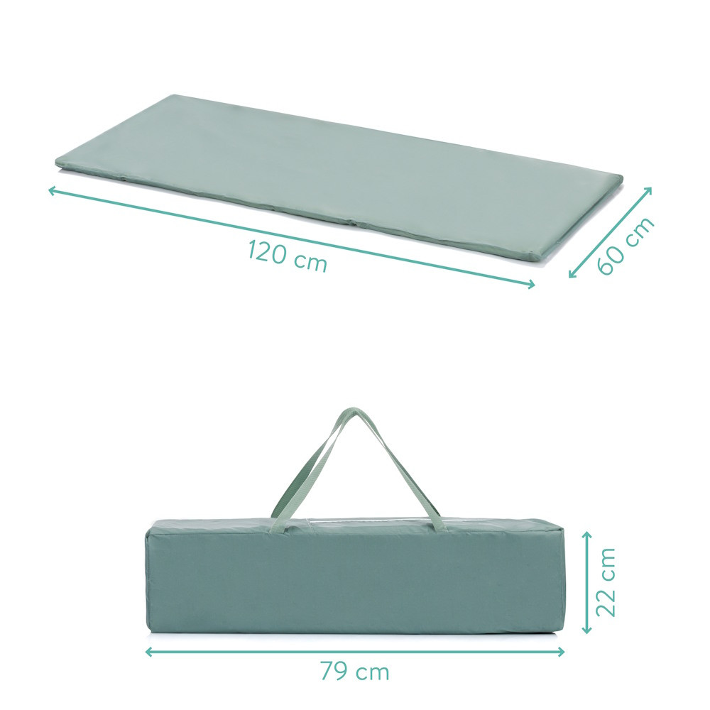 Fillikid utazóágy Valentina 120x60cm zöld 4066-04