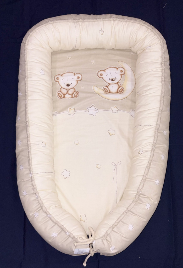 DOMBABY Babafészek 50x75cm BÉZS CSILLAGOS