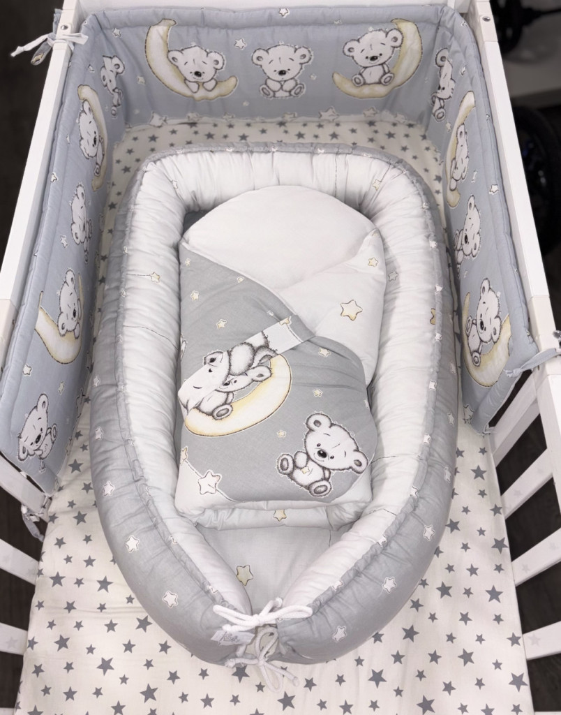 DOMBABY Babafészek 50x75cm  MACIS SZÜRKE