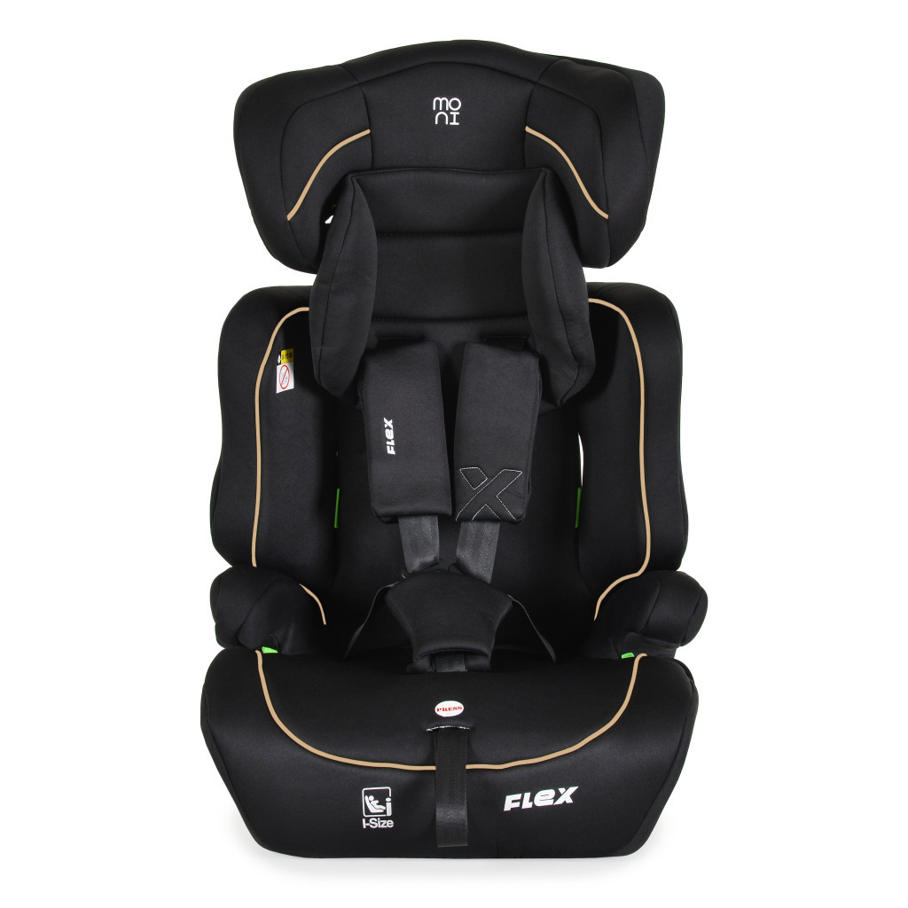 Moni FLEX autós ülés 76-150cm FEKETE/BÉZS díszcsík