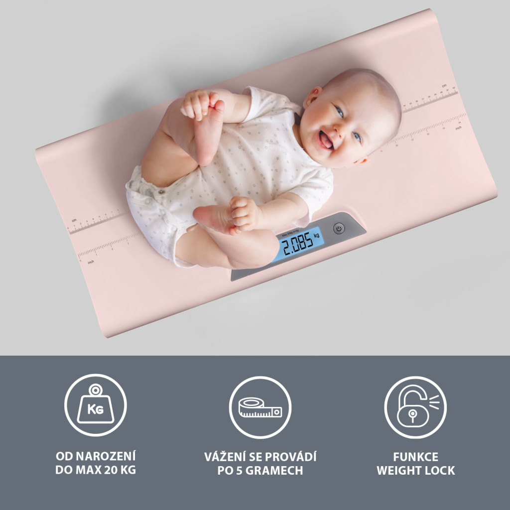 Zopa - Digitális babamérleg, szürke Grey