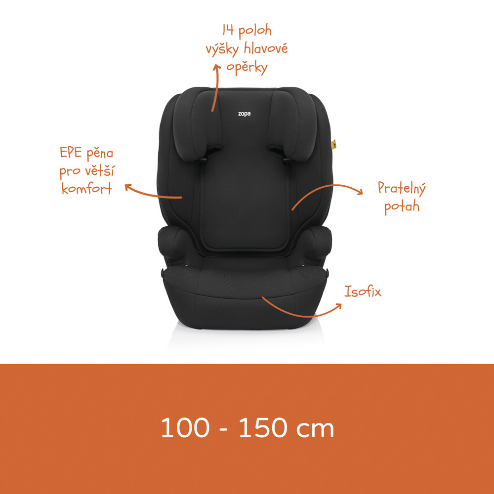 Zopa - Beta i-Size isofix gyerekülés Grey – autósülés
