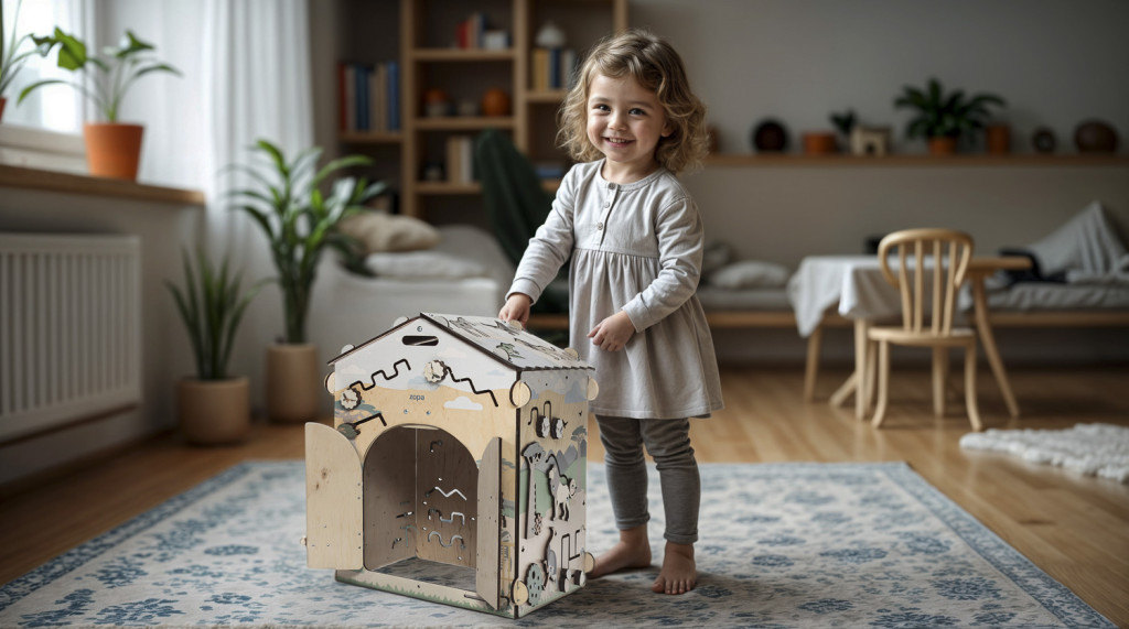 Zopa - Készségfejlesztő oktató nagy házikó - dínó Dino – játszószőnyeg