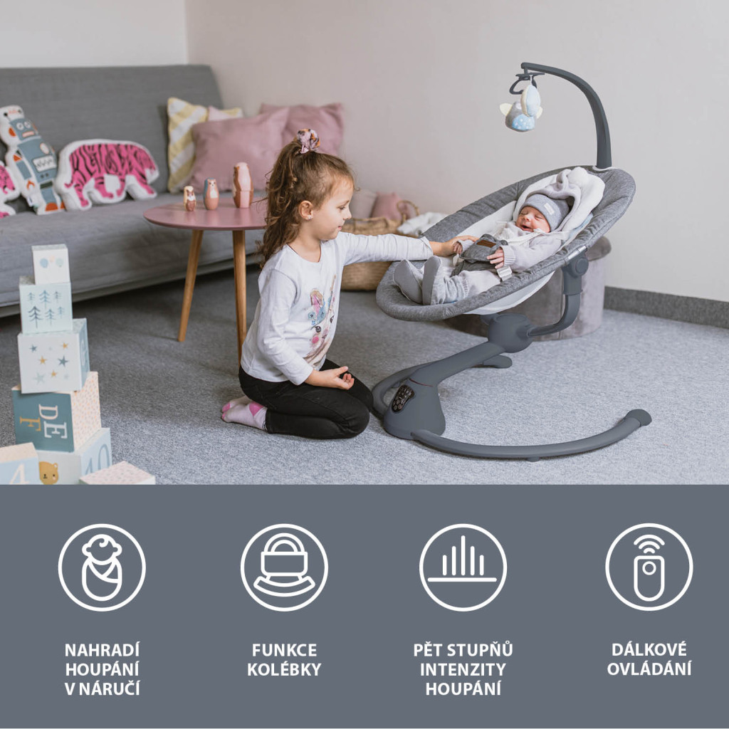 Zopa - Lullaby pihenőszék, Gray stars/Grey Gray stars/Grey