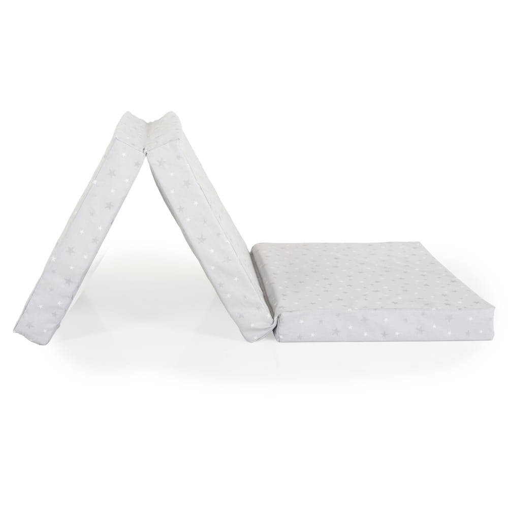 HUGZZZ - MIRAGE összecsukható 6cm szivacsmatrac textil huzat 120x60cm SZÜRKE