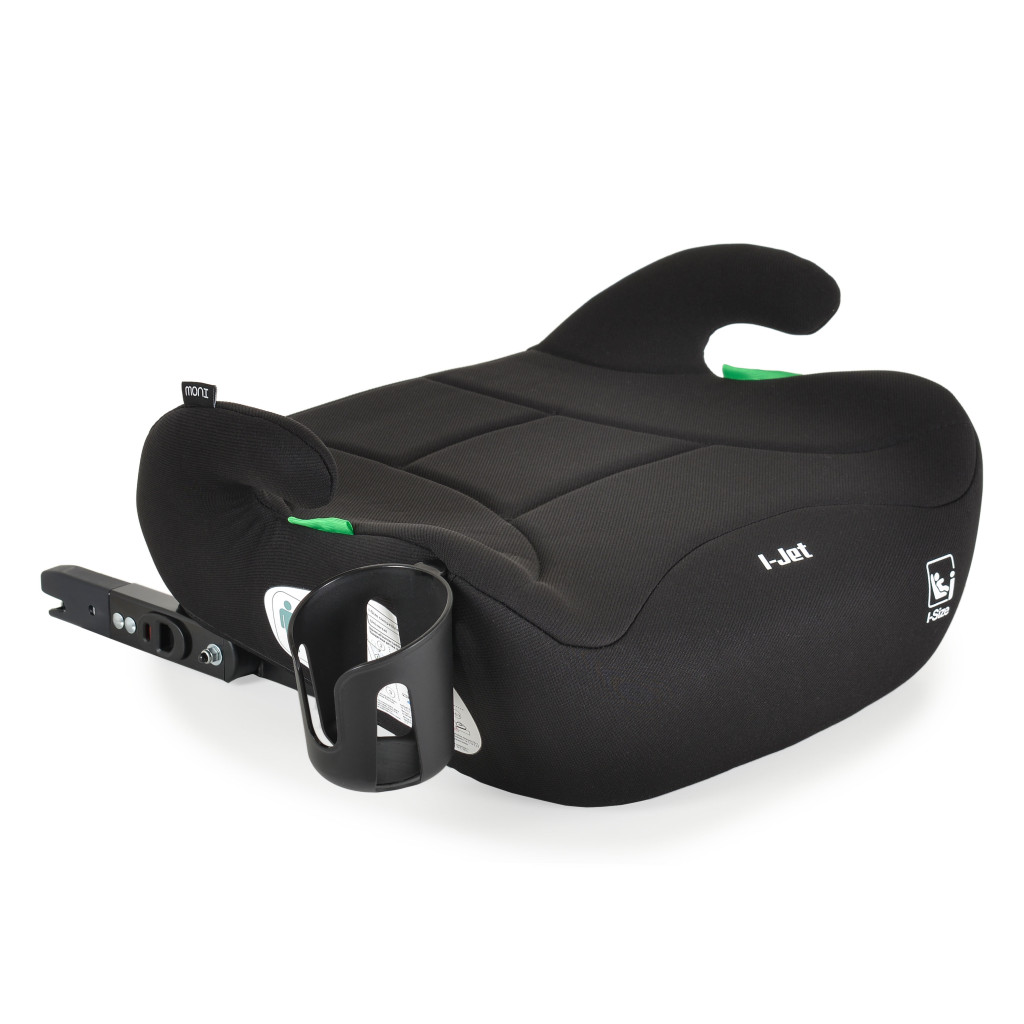 Moni I-Jet - 125-150cm I-SIZE ISOFIX Ülésmagasító Fekete – ülésmagasító
