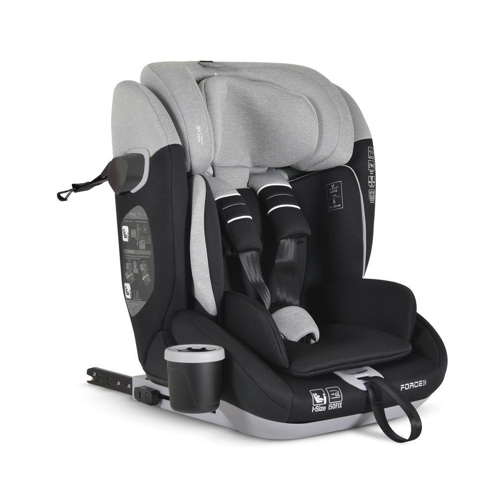 Cangaroo - FORCE autós ülés I-SIZE, 76-150cm, ISOFIX, pohártartóval, SPS, SZÜRKE