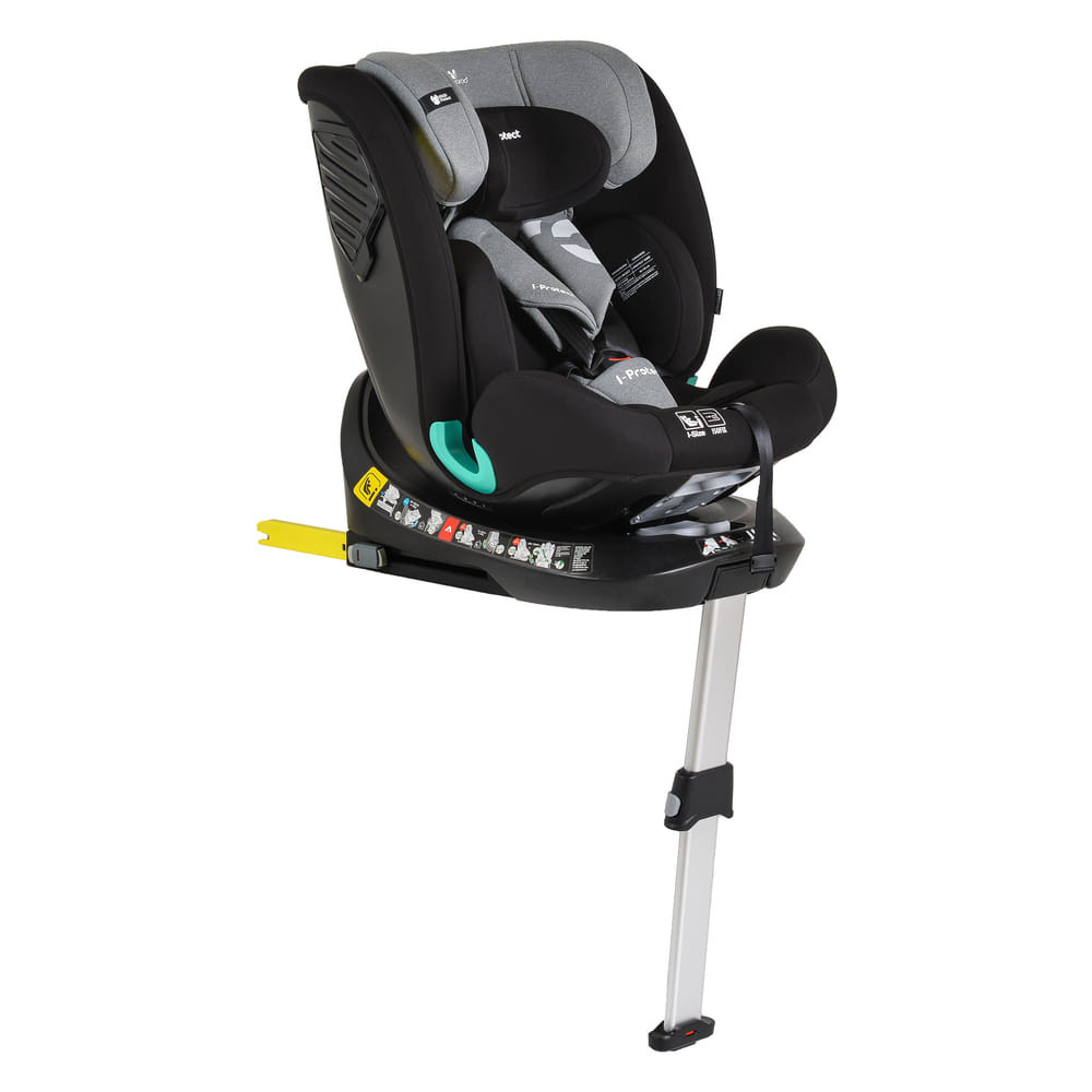 Cangaroo - i-PROTECT autós ülés 40-150cm támasztólábbal 360 forgatható STEEL/SZÜRKE