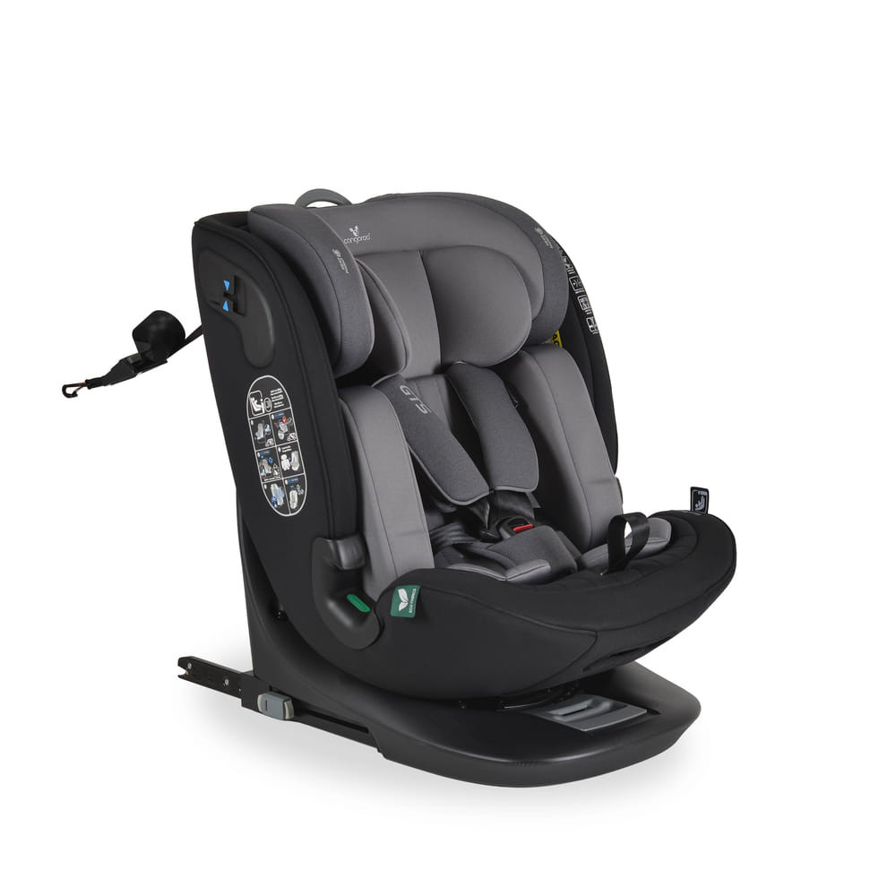 Cangaroo - GTS prémium autós ülés 40-150cm SPS, 360fokban forgatható SZÜRKE