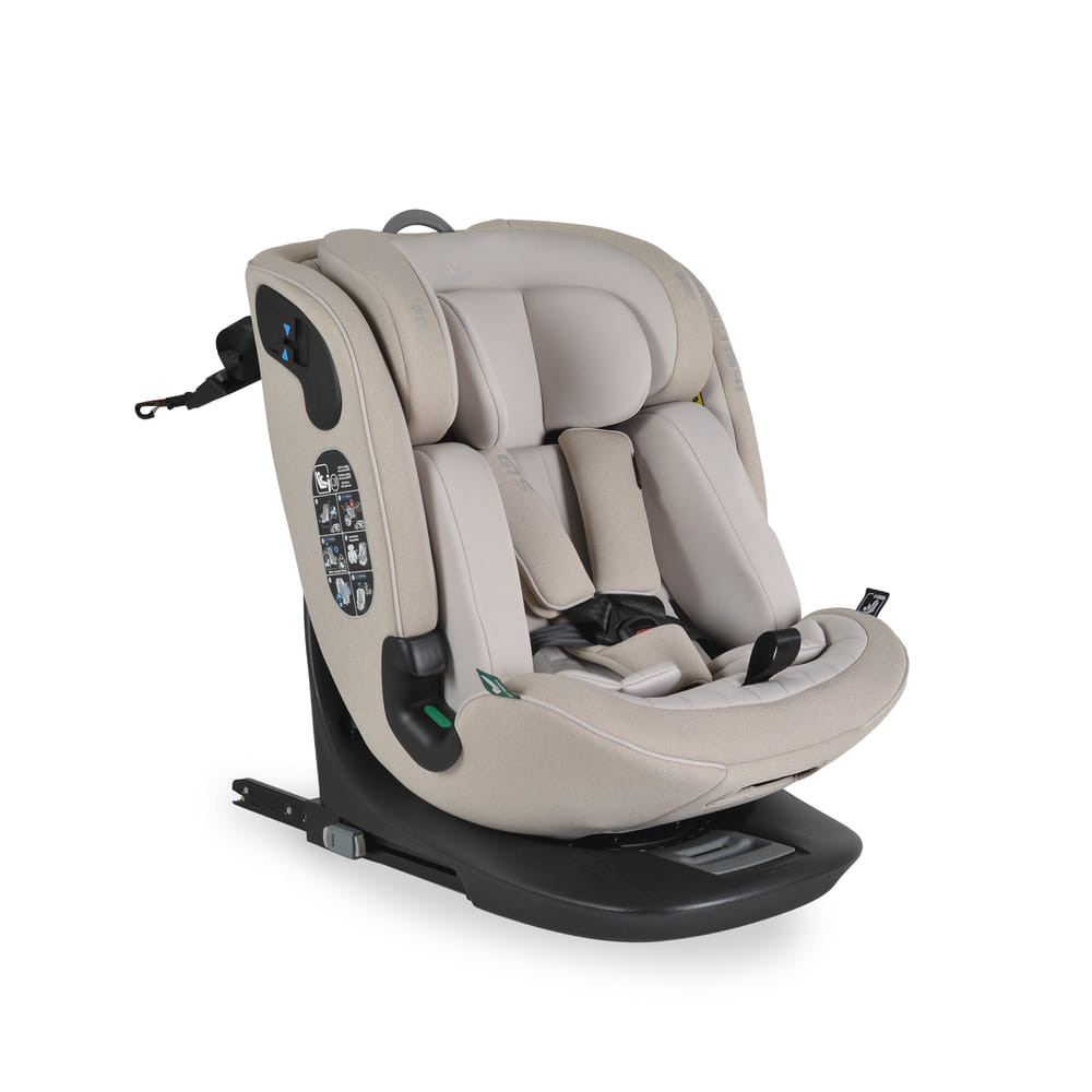 Cangaroo - GTS prémium autós ülés 40-150cm SPS, 360fokban forgatható BÉZS