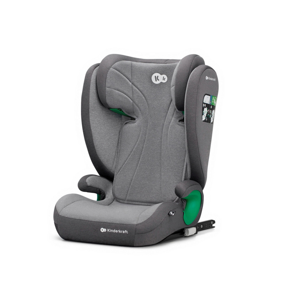Kinderkraft JUNIOR FIX 2 I-Size 40-150cm 15-36kg - Szürke színű (Iso-Fix) – autósülés