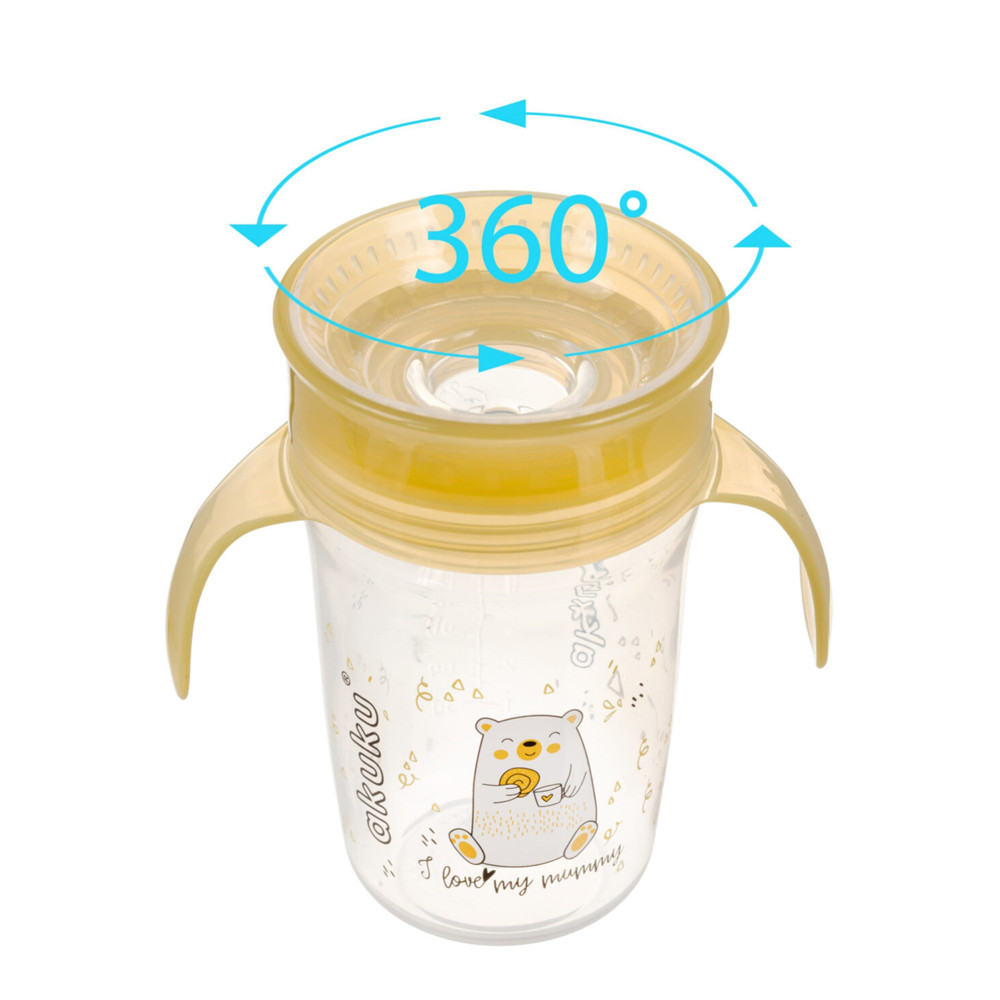 AKUKU A0671 - 360°-os Csöpögésmentes Itatópohár Sárga