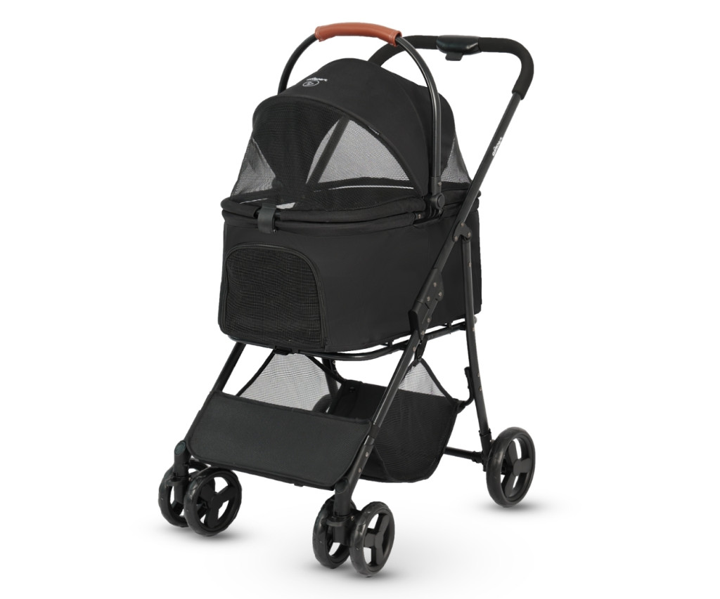 Qppet - Bobbie Pet Black 6961 Kutya és Cica Babakocsi – babakocsi