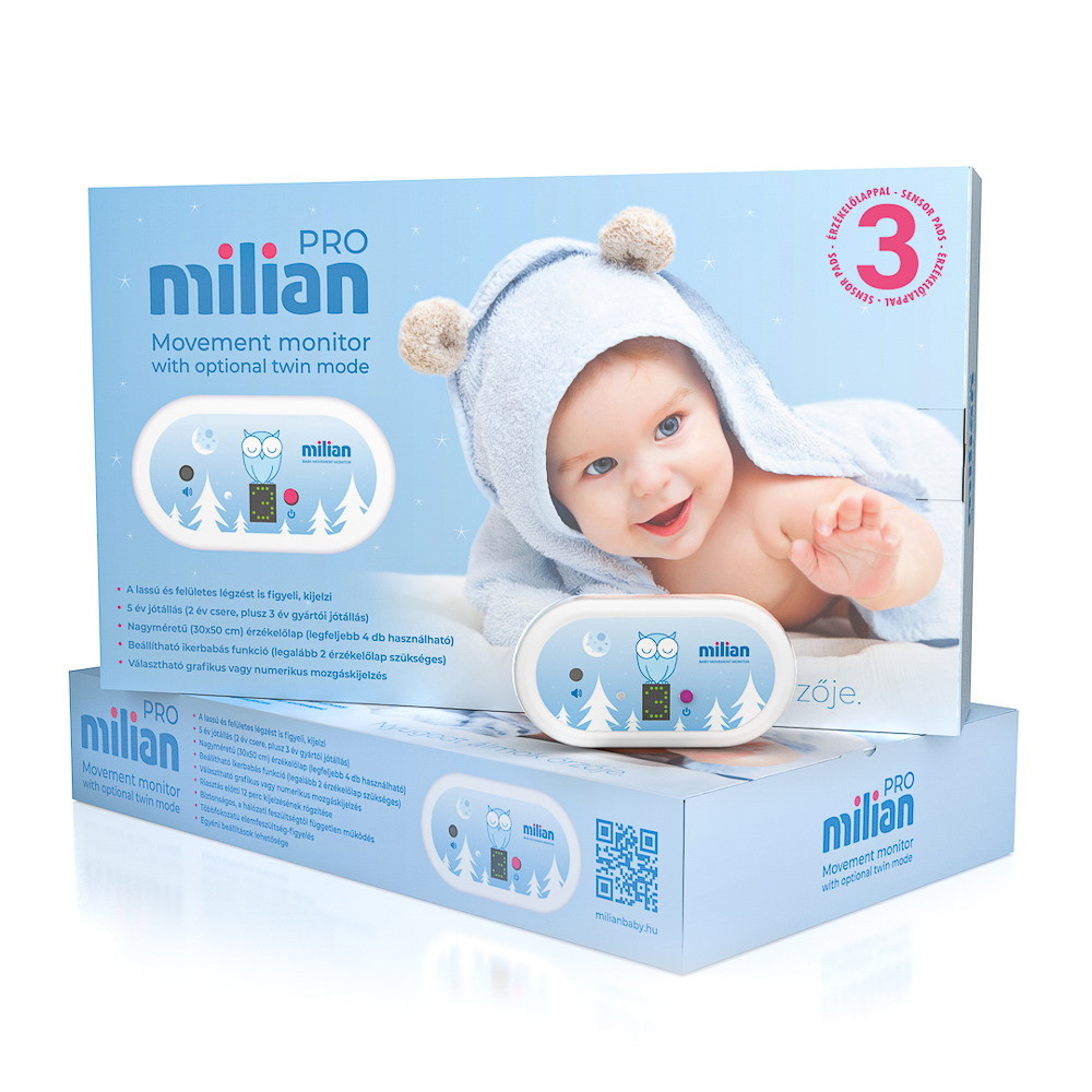 Milian légzésfigyelő – PRO Plus 3db érzékelőlappal
