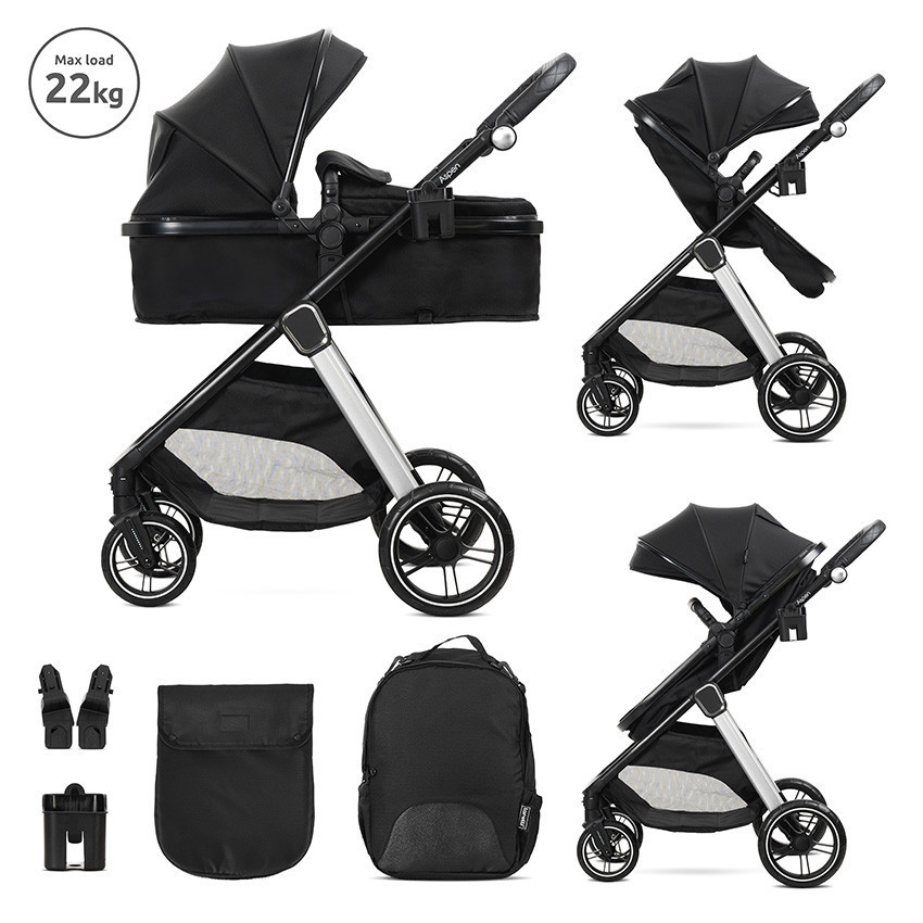 Lorelli Aspen babakocsi mózessé alakítható sport résszel - Black
