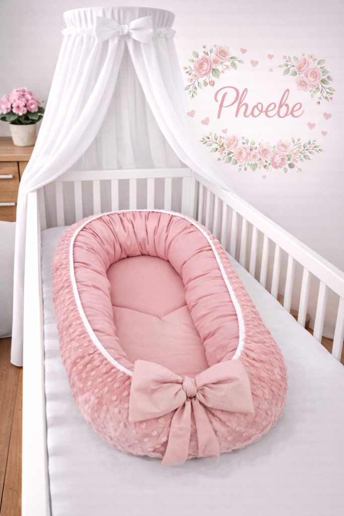 Phoebe – Babafészek púder pamuttal és minky belsővel – Antiallergén töltet