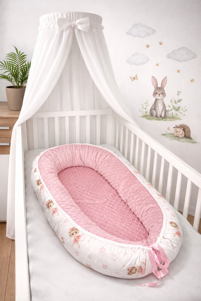 Bbaby babafészek – Púdertánc minky és balerinás pamutvászon