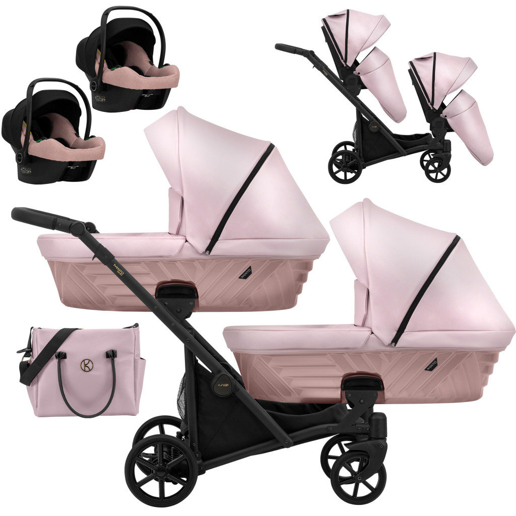 Kunert IVENTO DUO - Pink Metalic Ikerbabakocsi – babakocsi