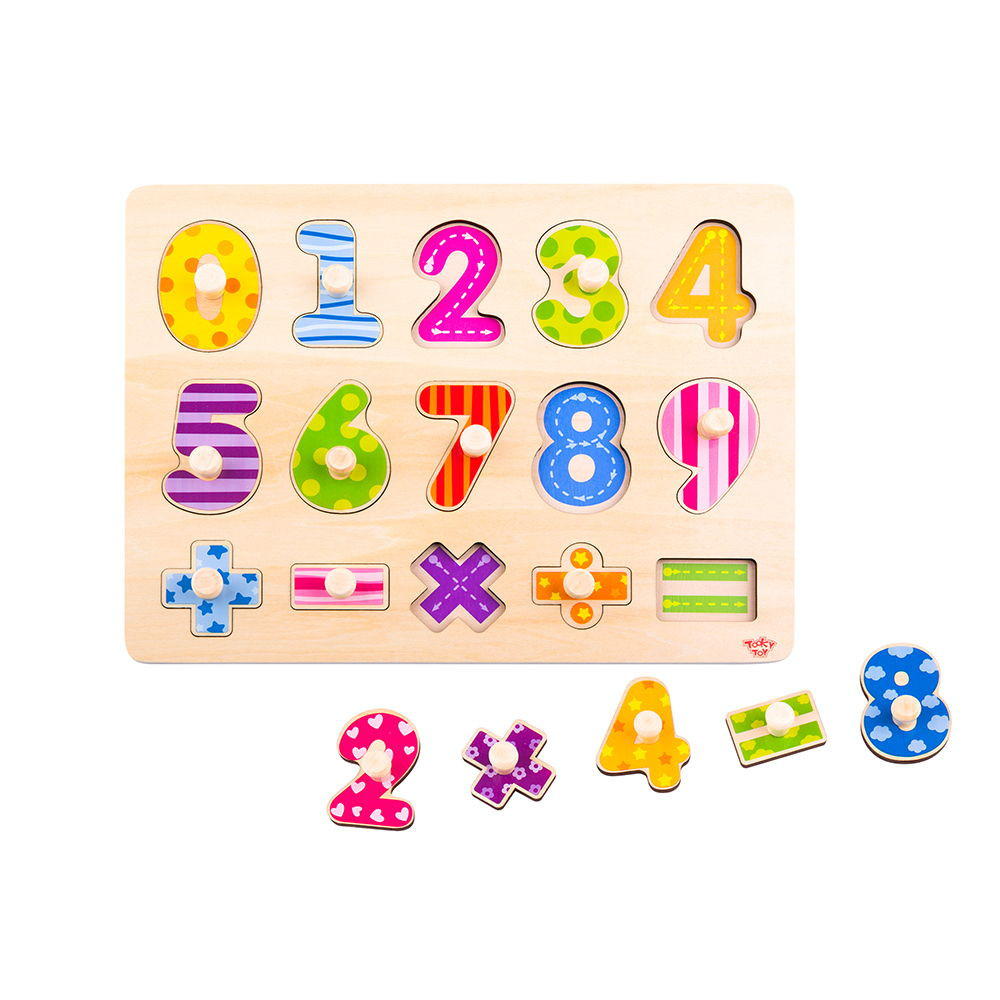 TOOKY Toy fapuzzle számok -16dbos