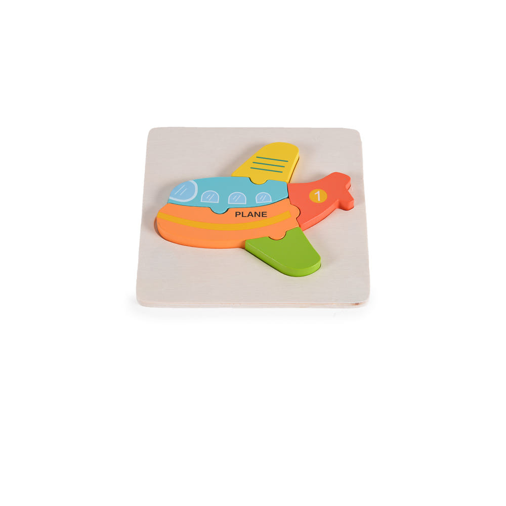 Moni Toys Fajáték fa puzzle repülő