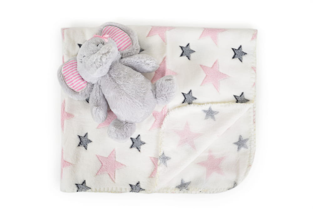 Cangaroo Takaró 90x75cm elefánt plüss pink – babatermék