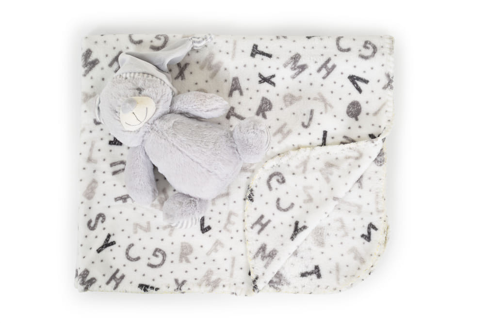 Cangaroo Takaró 90x75cm maci plüss szürke – babatermék