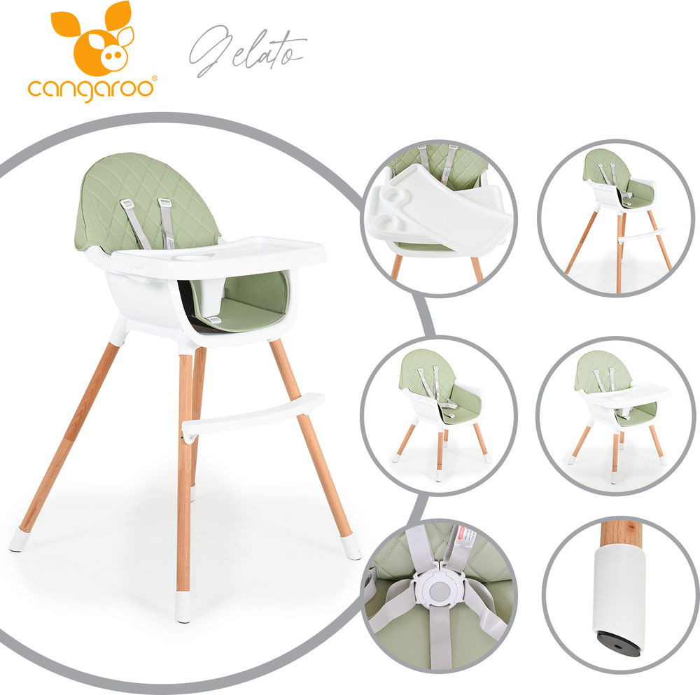 Cangaroo GELATO fa etetőszék 2in1 MENTA