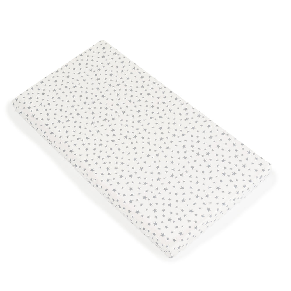 Moni CLASSICO szivacsmatrac 9cm 120x60cm textil huzat FEHÉR csillagos