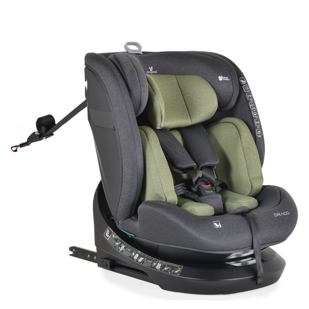 Moni DRACO I-SIZE autósülés 40-150cm OLIVAZÖLD – babatermék