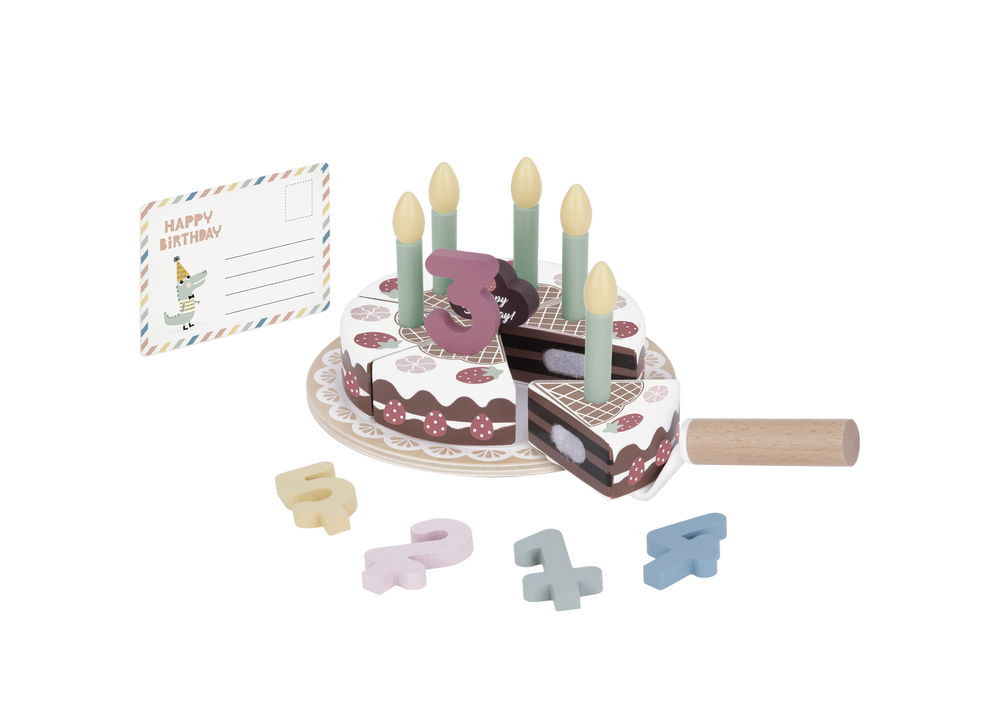 TOOKY Toy fajáték SZÜLINAPI torta szett PASZTEL színű
