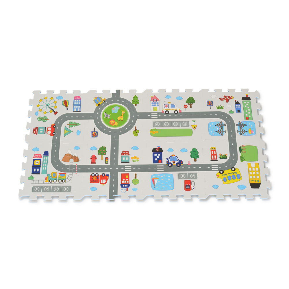 Moni HABTAPI 8 db-os puzzle AUTÓS – játszószőnyeg