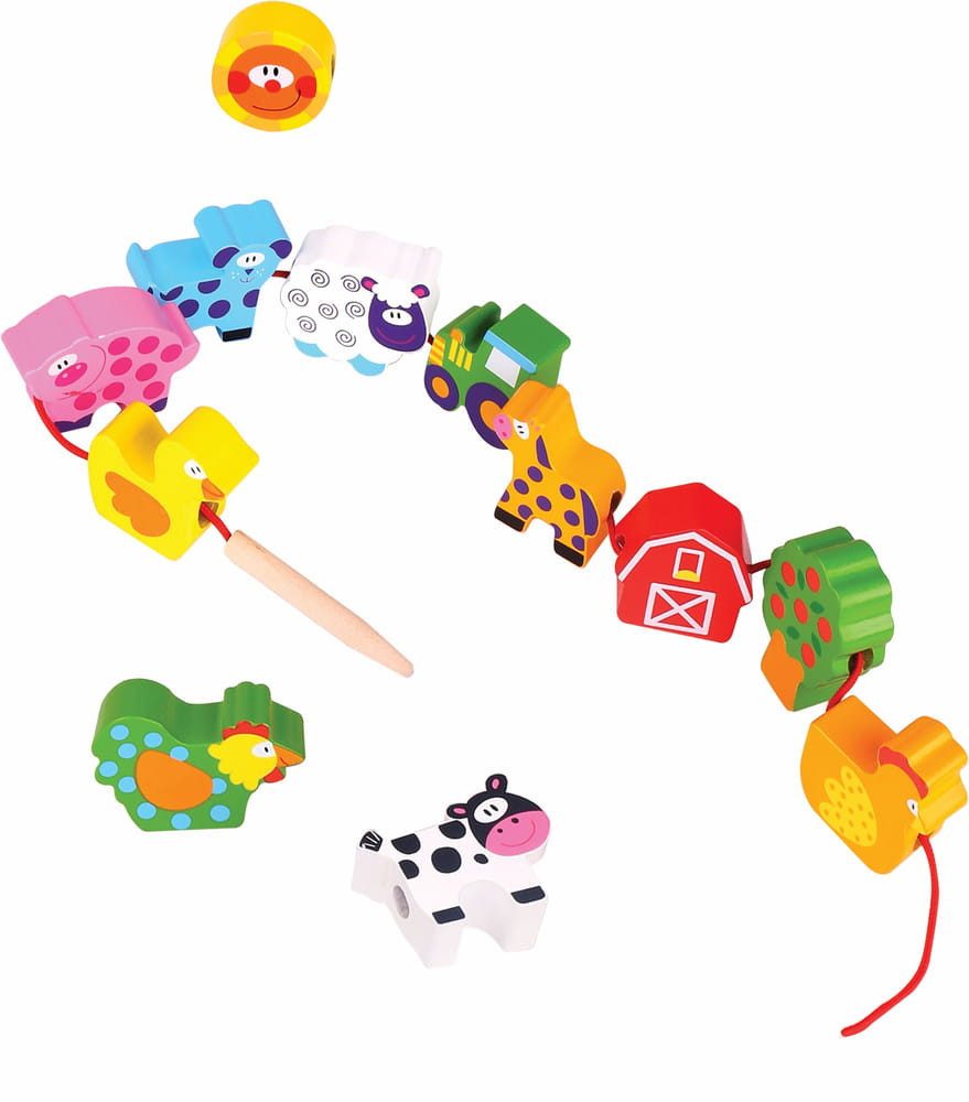 Tooky Toy felfűzhető fajáték farm