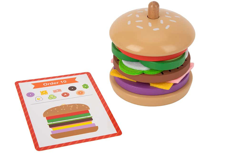 TOOKY Toy fa hamburger készítő szett