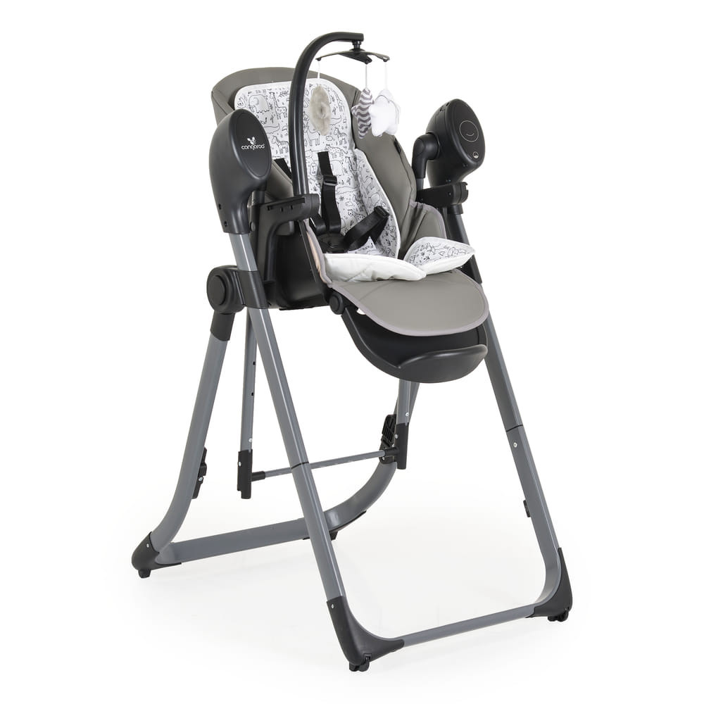 CANGAROO NIRVANA 2in1 etetőszék és hinta SZÜRKE