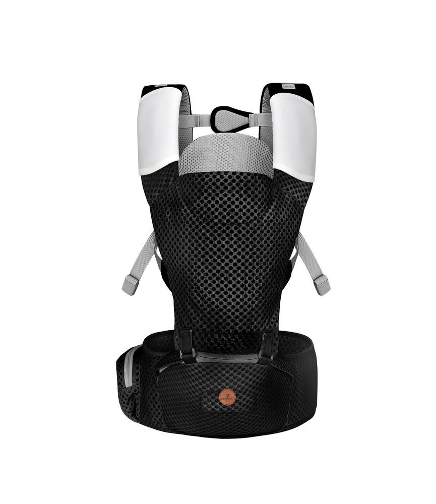 Cangaroo MISTRAL bébi hordozó 3 poziciós, ergonomikus, hálós FEKETE