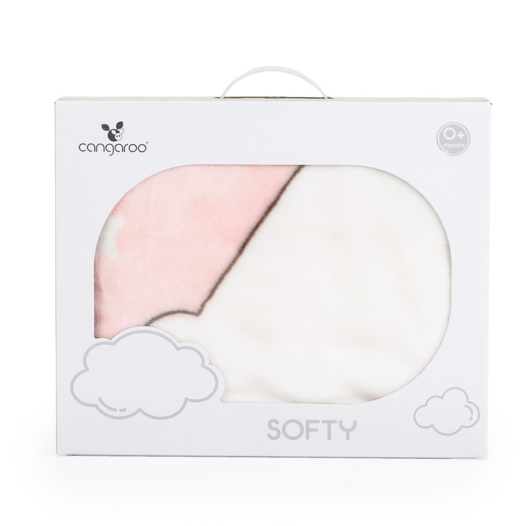 CANGAROO TAKARÓ SOFTY pihe puha kicsi 80*110cm  jegesmedvés PINK – babatermék