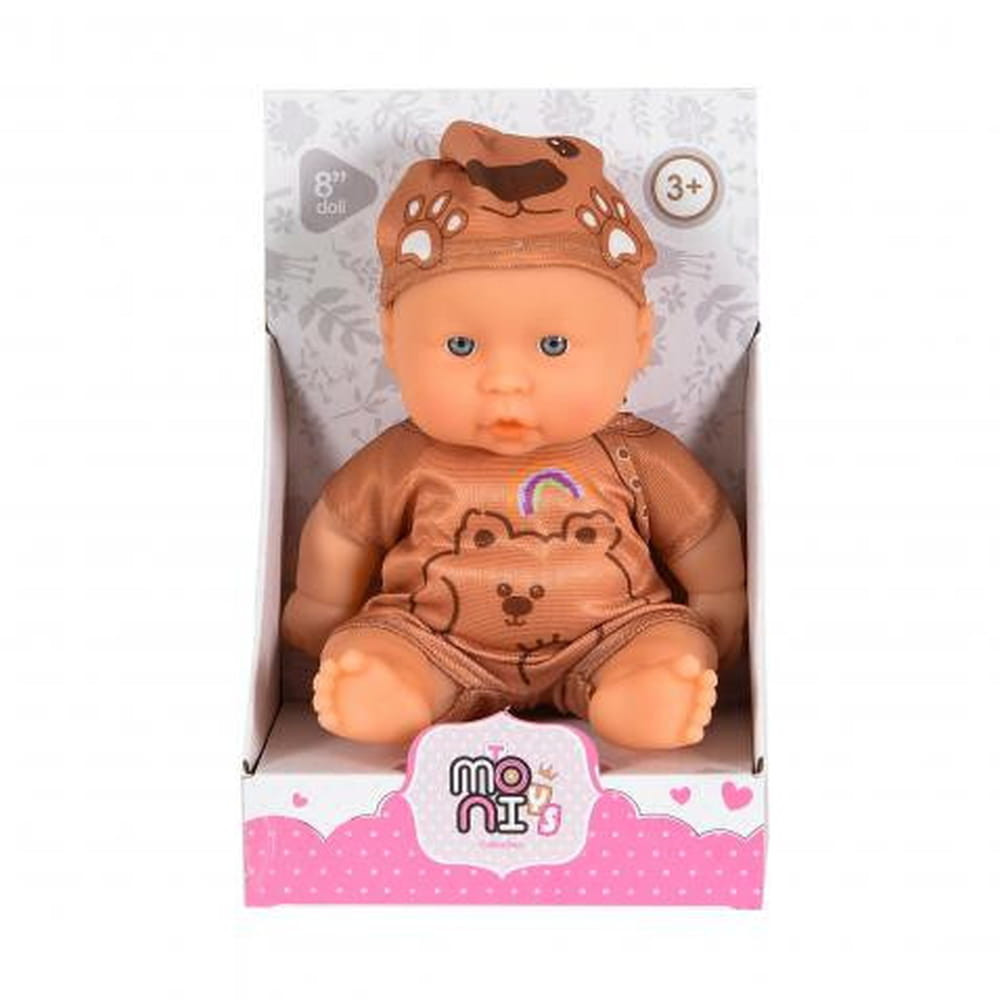Moni BABA 20cm 6013 újszülött BARNA