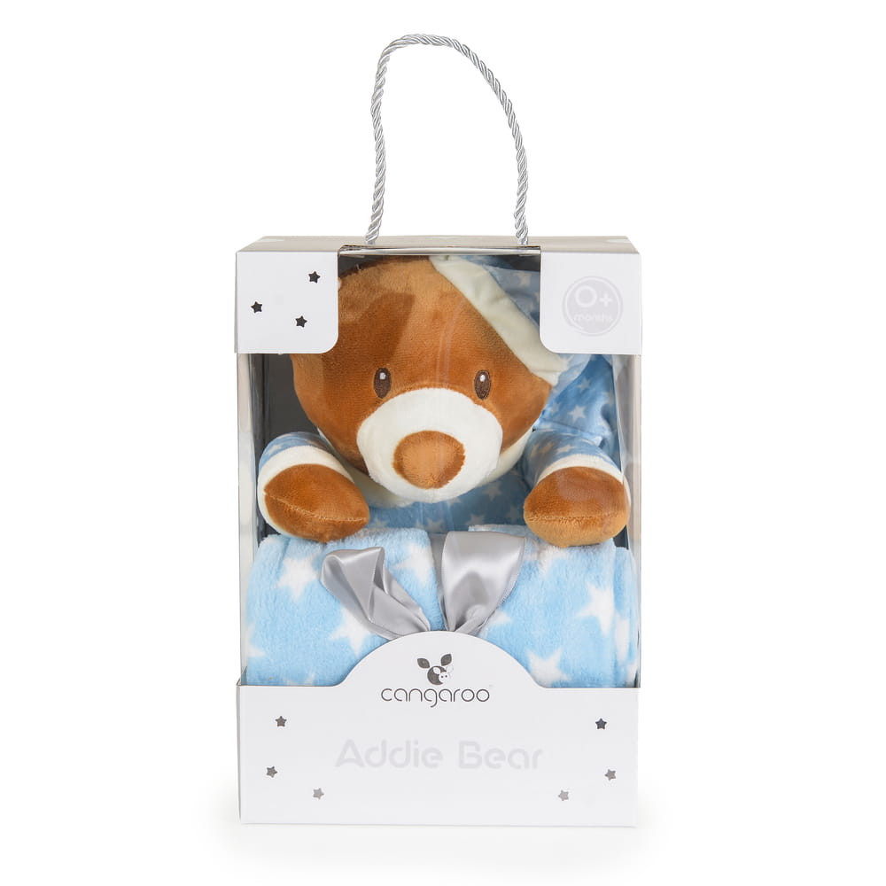 CANGAROO TAKARÓ Addie bear 90x75cm KÉK – babatermék
