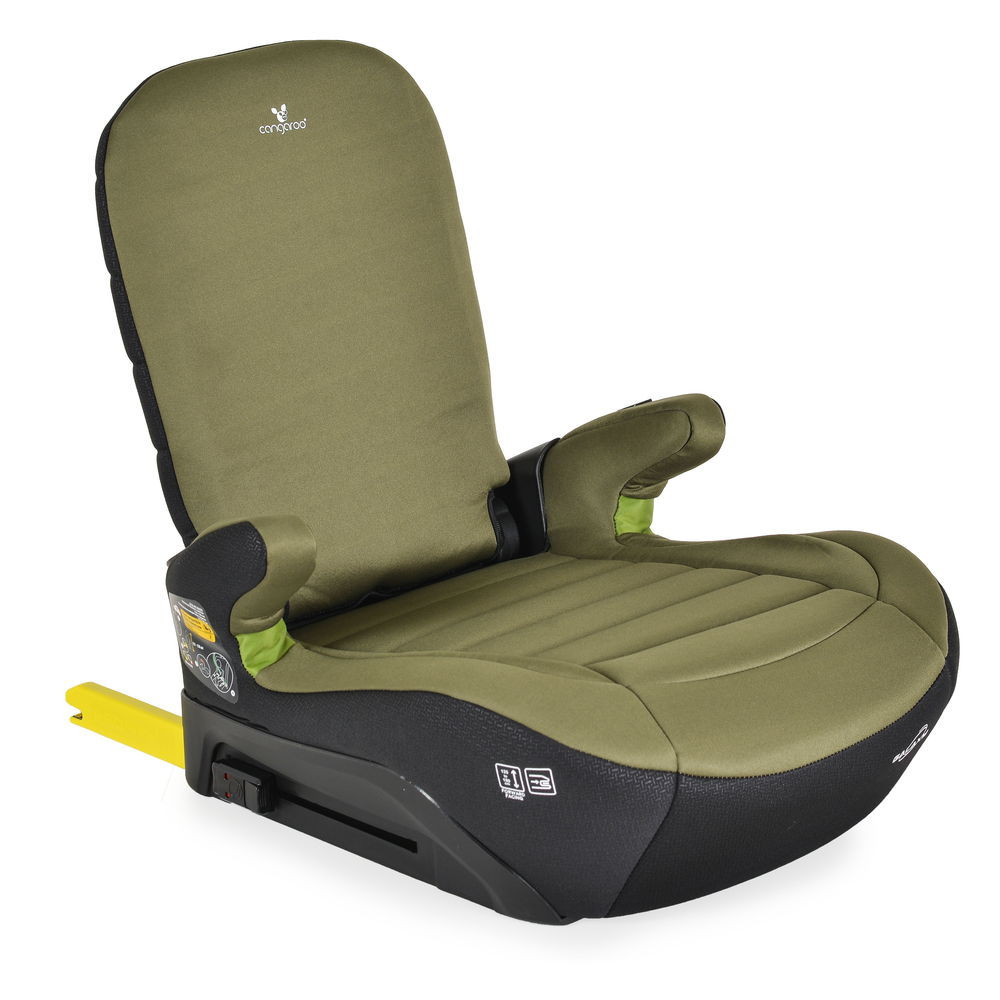 Cangaroo GALAXY ülésmagasító háttámlával 125-150cm, ISOFIX ZÖLD – ülésmagasító