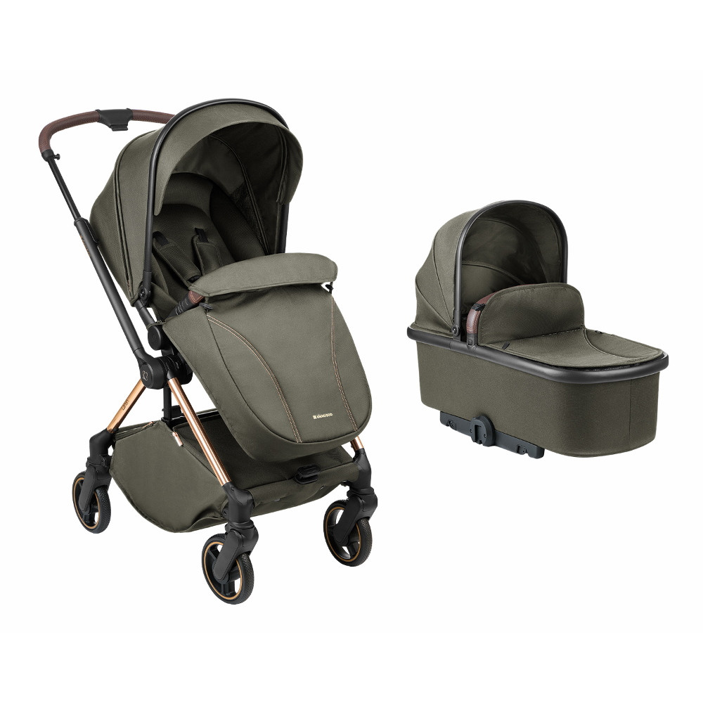 Kikkaboo babakocsi 2in1 átfordítható tolókarral Lanah army green – babakocsi