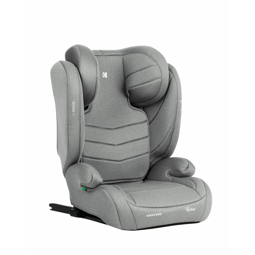 Kikkaboo gyerekülés i-Stand i-Size Isofix 100-150 cm világosszürke – autósülés