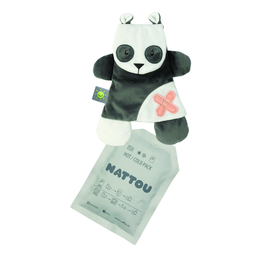 Nattou szundikendõ plüss hideg/meleg terápiás gélpárnával BuddieZzz panda – gyermekjáték