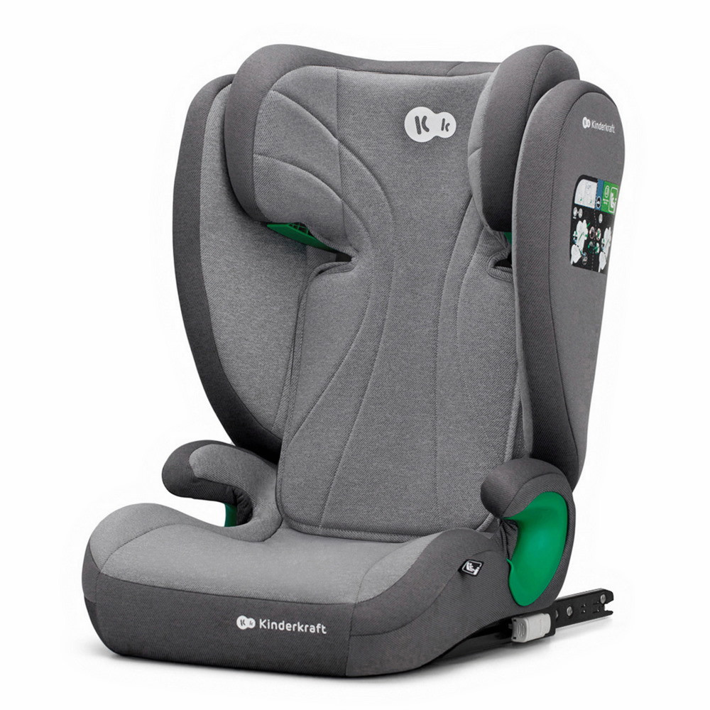 Kinderkraft gyerekülés Junior Fix 2 i-Size Isofix 100-150cm szürke – autósülés