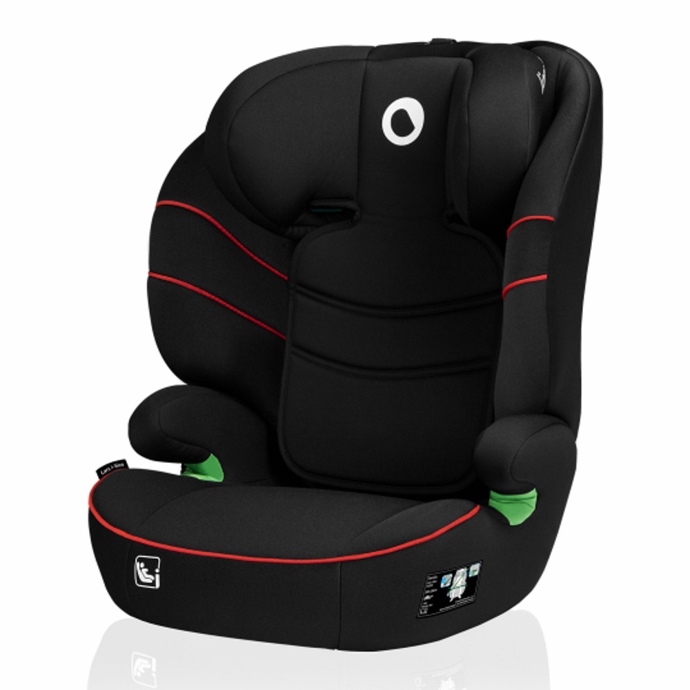 Lionelo gyerekülés Lars i-Size 100-150 cm sporty black red – autósülés