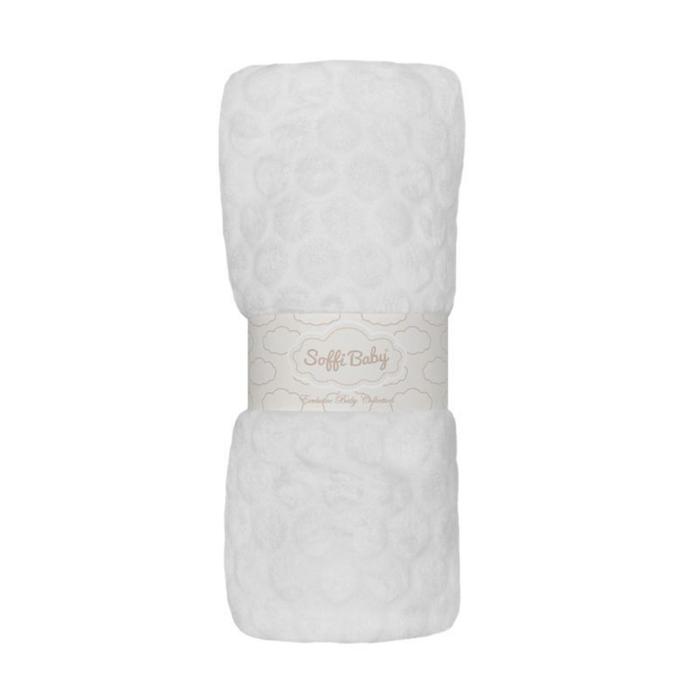 Soffi Baby takaró plüss dupla fehér 75x100cm – babatermék